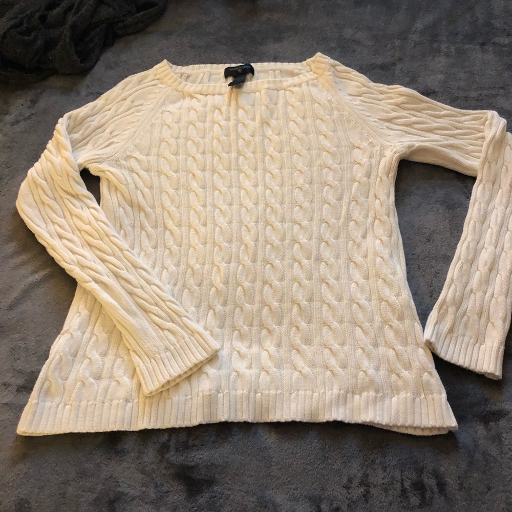 Cream cable knit sweater